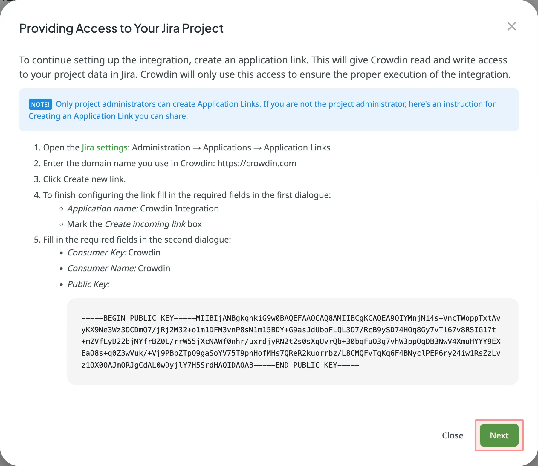 提供对 Jira 项目的访问权限