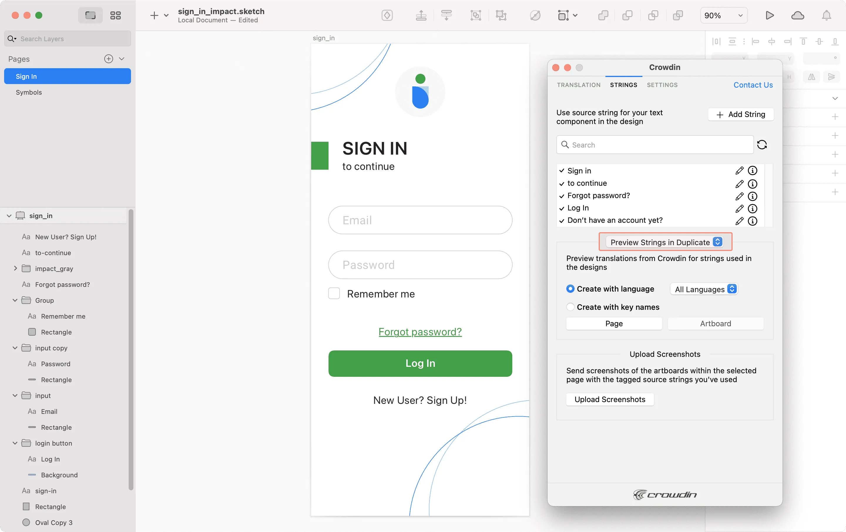 Sketch-Plugin: Strings in der Vorschau anzeigen