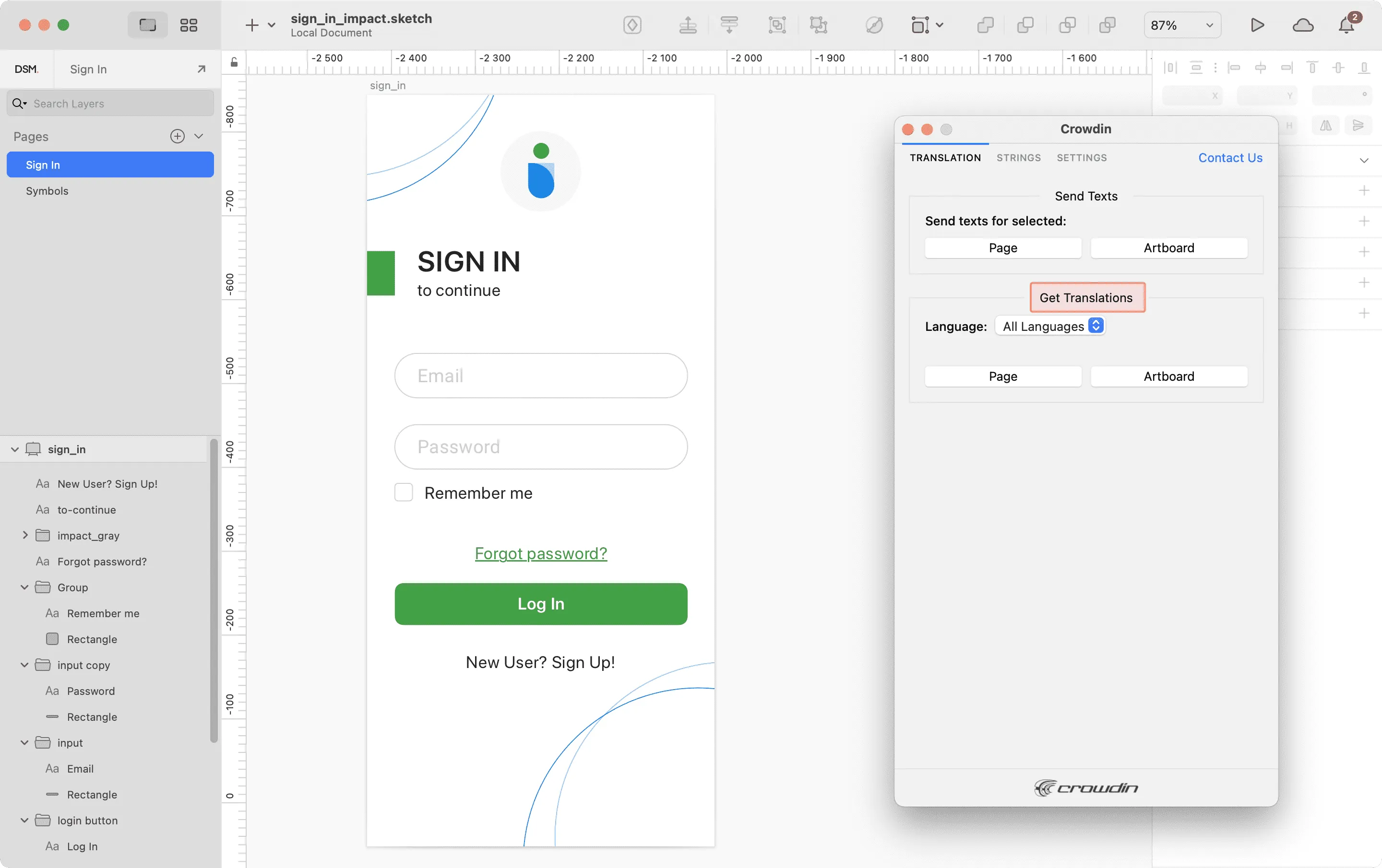 Sketch-Plugin: Übersetzungen abrufen