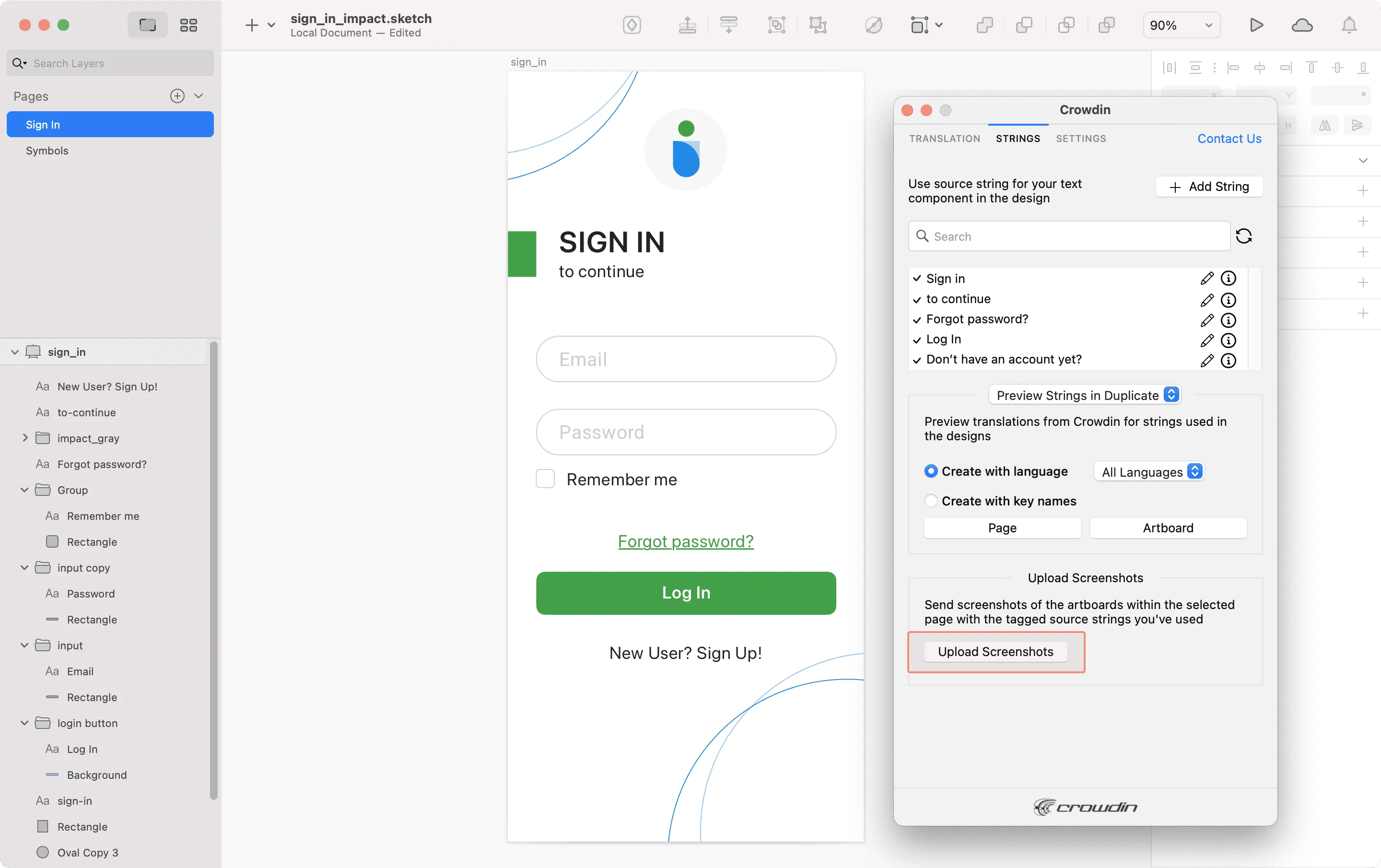 Sketch-Plugin: Getaggte Screenshots hochladen